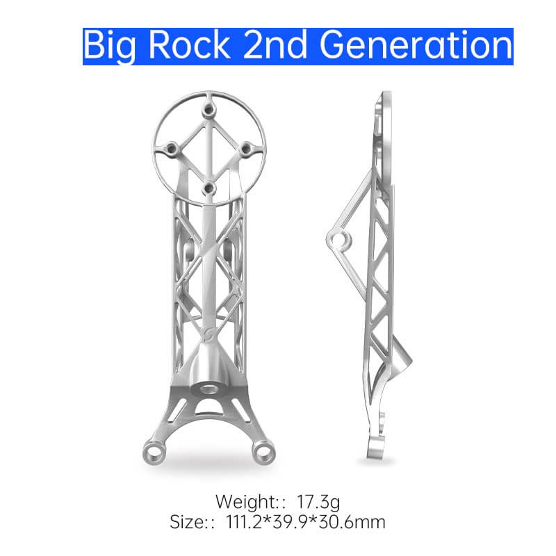 Big Rock 2nd Generation Integrated Handlebar Titanium Bike Mount, Samassi Ultra-Light High Strength Bike Mount, Fully Hollowed Design